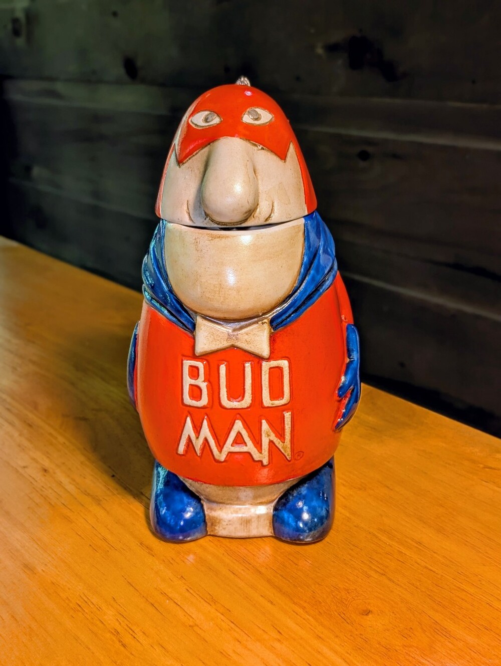 BUD MAN Vintage 1975 CS-1 Beer Stein Budweiser Ceramarte Brazil Breweriana